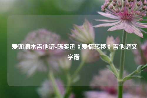  爱如潮水吉他谱-陈奕迅《爱情转移》吉他谱文字谱